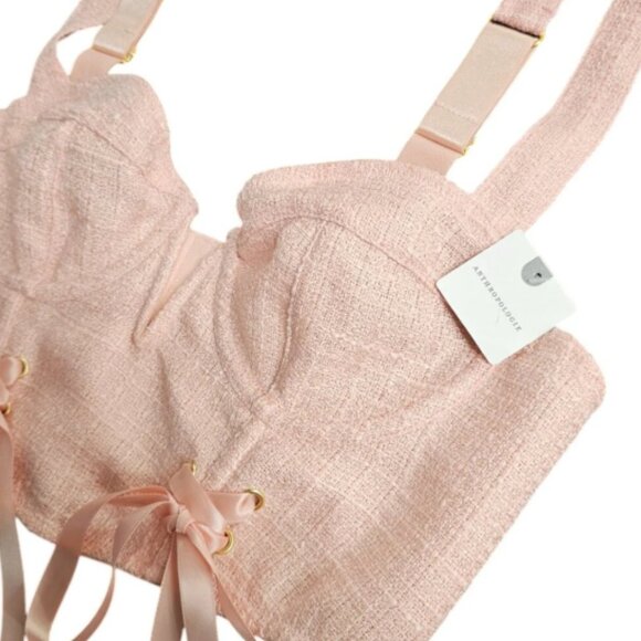 Brand New By Anthropologie Tweed Corset Bra Top - Picture 11 of 16